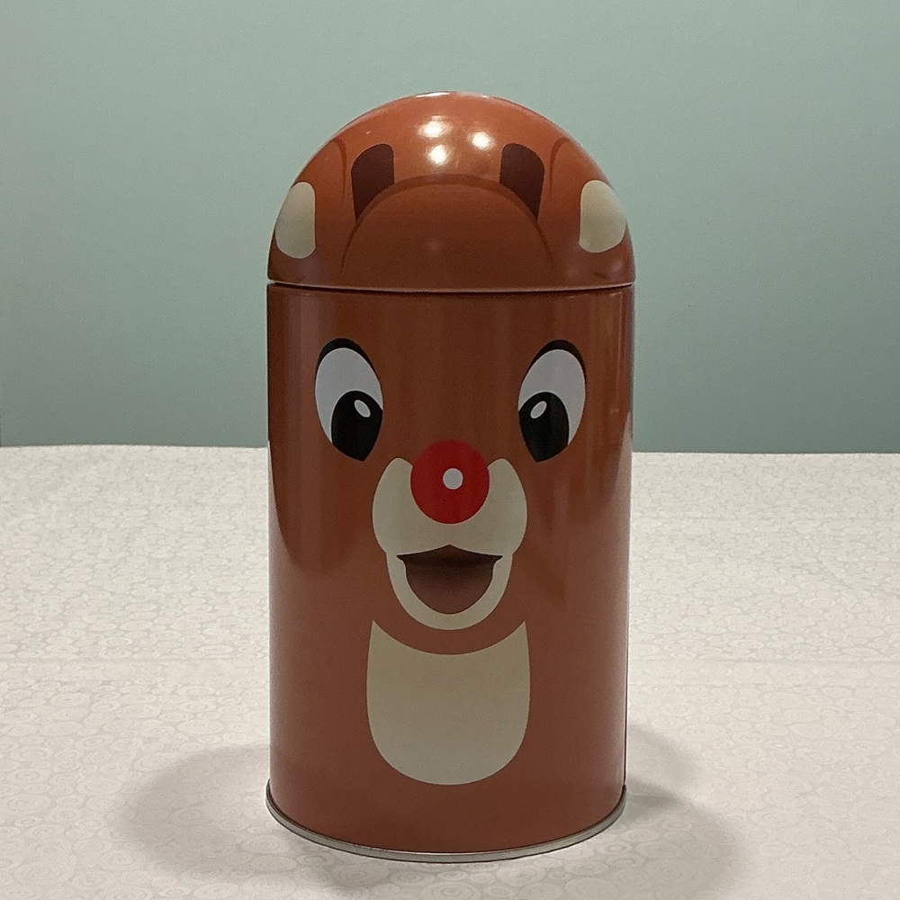 Reindeer Themed Brown Tin Canister 48 Piece Puzzle